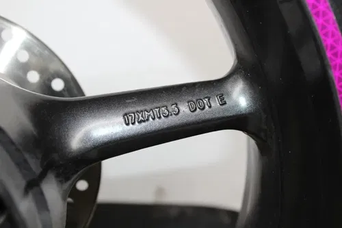 09-12 TRIUMPH STREET TRIPLE 675 REAR WHEEL BACK RIM STRAIGHT