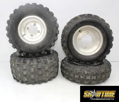 04-08 SUZUKI QUADSPORT Z400 LTZ400 2X4 FRONT REAR BACK WHEELS RIMS SET