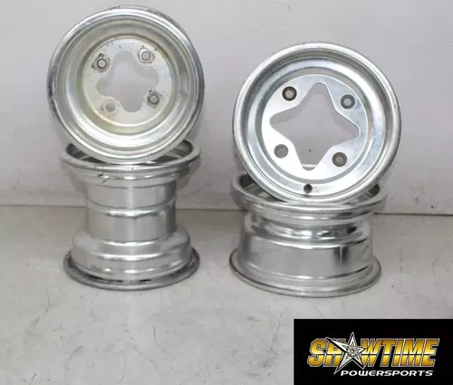 05 SUZUKI QUADSPORT LTZ250 REAR BACK FRONT LEFT RIGHT WHEELS RIMS (READ)