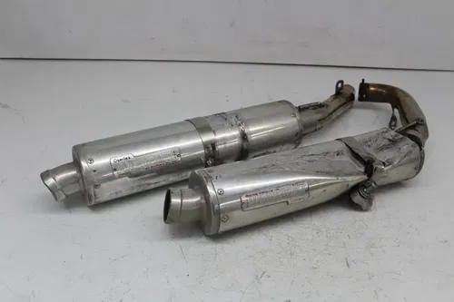 01-05 HONDA SUPER HAWK VTR1000F TWO BROTHERS EXHAUST PIPE MUFFLER PAIR SLIP ON