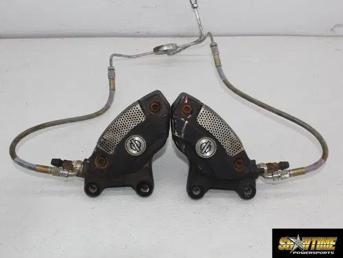 07-11 HARLEY-DAVIDSON ROAD KING POLICE FLHP RIGHT LEFT FRONT BRAKE CALIPER SET