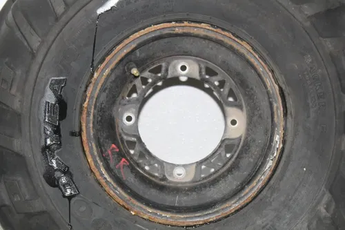 02 POLARIS SPORTSMAN 400 RIGHT REAR BACK WHEEL RIM (SEE DESCP)