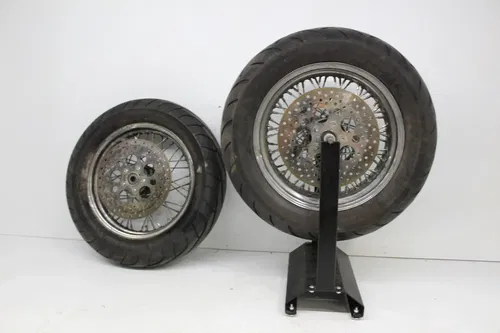 09 CUSTOM CHOPPER HARLEY DAVIDSON FRONT REAR WHEEL PAIR SET WITH TIRES