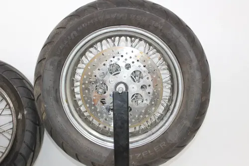 09 CUSTOM CHOPPER HARLEY DAVIDSON FRONT REAR WHEEL PAIR SET WITH TIRES
