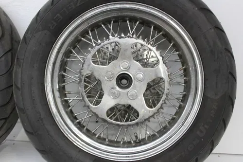 09 CUSTOM CHOPPER HARLEY DAVIDSON FRONT REAR WHEEL PAIR SET WITH TIRES