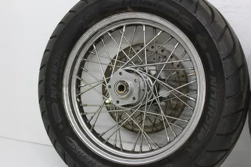 09 CUSTOM CHOPPER HARLEY DAVIDSON FRONT REAR WHEEL PAIR SET WITH TIRES