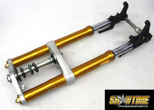06-12 TRIUMPH DAYTONA 675 FRONT FORKS TRIPLE TREE CLAMP FORK TUBES (STRAIGHT)