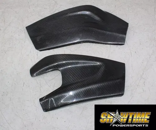 09-14 BMW S1000RR RIGHT LEFT REAR CARBON SWINGARM SIDE COVERS COWLS PANELS TRIM