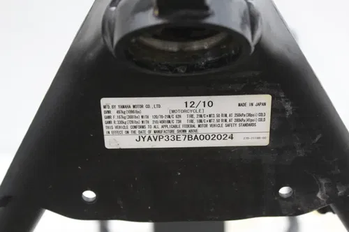 11 YAMAHA STRYKER XVS1300 FRAME CHASSIS STPSS