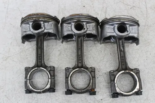 00-01 KAWASAKI NINJA ZX12R ENGINE MOTOR BLOCK PISTONS W RODS SET OF 3