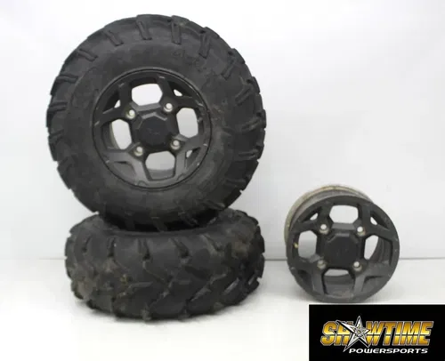 08-10 POLARIS RZR 800 FRONT REAR WHEELS RIMS (SEE DESCP)