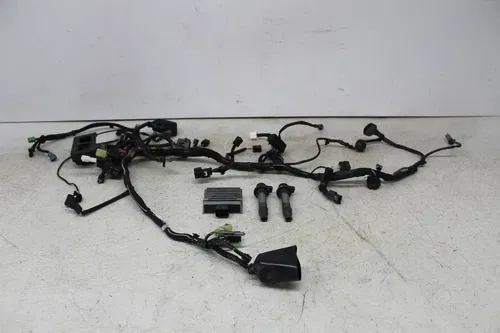 19 KAWASAKI NINJA 400 EX400 MAIN ENGINE WIRING HARNESS W/ COILS AND RECTIFIER