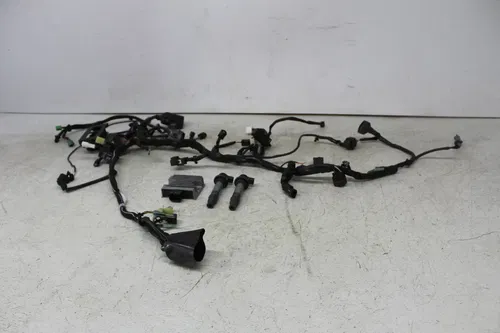 19 KAWASAKI NINJA 400 EX400 MAIN ENGINE WIRING HARNESS W/ COILS AND RECTIFIER