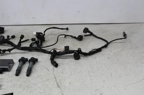 19 KAWASAKI NINJA 400 EX400 MAIN ENGINE WIRING HARNESS W/ COILS AND RECTIFIER