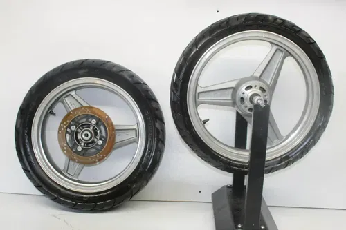 91-93 KAWASAKI ZEPHYR 750 ZR750C FRONT REAR WHEELS BACK RIM RIMS STRAIGHT PAIR