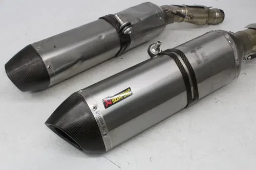 04-10 APRILIA RSV1000R AKRAPOVIC EXHAUST PIPE MUFFLER SLIP ON SILENCER SET (READ