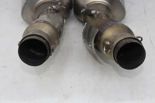 04-10 APRILIA RSV1000R AKRAPOVIC EXHAUST PIPE MUFFLER SLIP ON SILENCER SET (READ