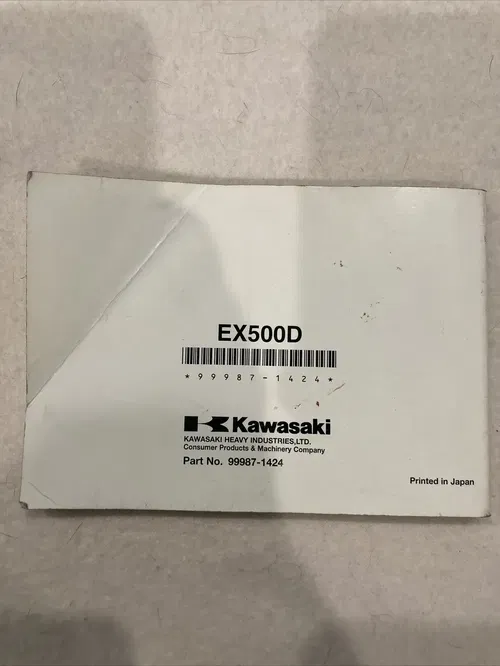 Kawasaki OWNER MANUAL LOT XV19CSE NINJA 500 XVS13CTFD VMX17G VMX17GC