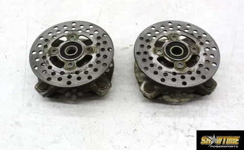 06-14 YAMAHA RAPTOR 700 YFM700 FRONT WHEEL RIGHT LEFT HUBS HUB ROTORS SET