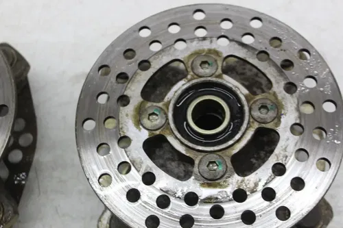 06-14 YAMAHA RAPTOR 700 YFM700 FRONT WHEEL RIGHT LEFT HUBS HUB ROTORS SET