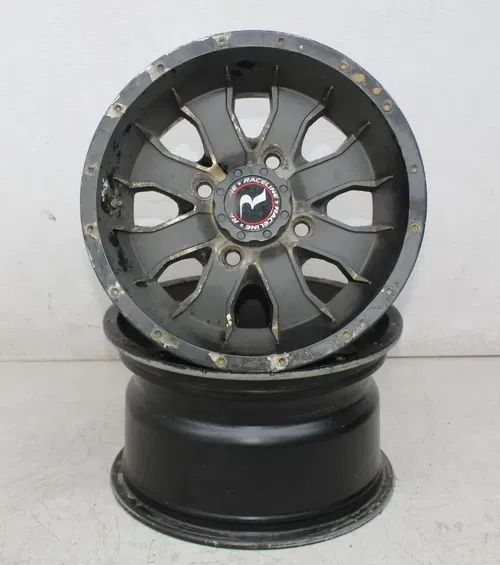 05-11 KAWASAKI BRUTE FORCE 650 RACELINE FRONT REAR BACK WHEELS RIMS SET