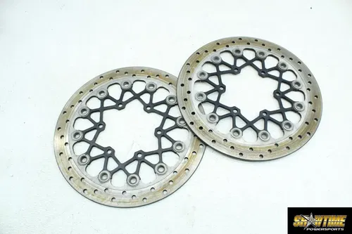 11-25 SUZUKI GSXR750 FRONT LEFT RIGHT BRAKE ROTORS DISCS