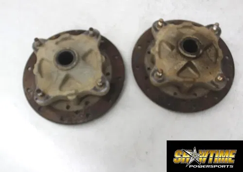 08-10 POLARIS RZR 800 REAR BACK WHEEL LEFT RIGHT HUB ROTORS SET