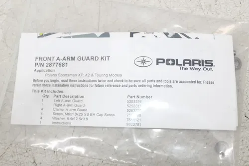 2010 POLARIS SPORTSMAN 550 EFI FRONT RIGHT LEFT A ARM GUARDS SHIELDS COVERS