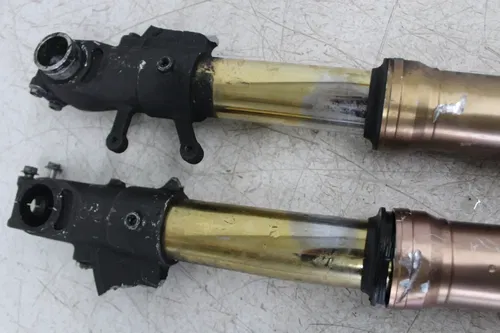 01-02 SUZUKI GSXR1000 FRONT FORKS SHOCK SUSPENSION SET PAIR FOR PARTS