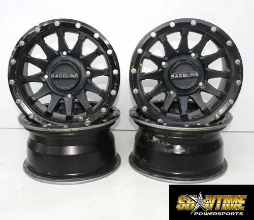 19 POLARIS RZR XP 1000 TURBO RACELINE BEADLOCK FRONT REAR BACK WHEELS RIMS SET