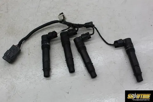 06-07 KAWASAKI NINJA ZX10R IGNITION COILS COIL SPARK PLUG CAPS STICK SET (READ)