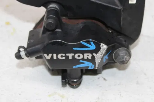 2012 VICTORY HIGH BALL REAR BACK BRAKE CALIPER W MOUNT BRACKET