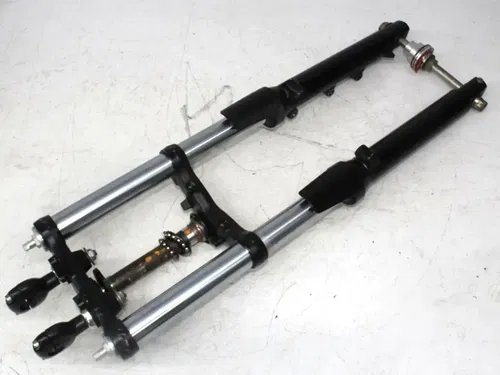 04-16 TRIUMPH THRUXTON 900 FRONT FORKS TRIPLE TREE CLAMP FORK TUBES (SEE DESCP)