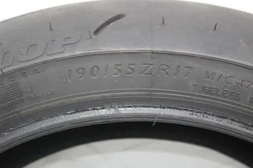 DUNLOP SPORTMAX 190/55 ZR17 M/C 75W REAR BACK TIRE (TREAD:6/32NDS)