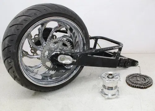 04-06 YAMAHA YZF R1 MCINTOSH REAR WHEEL FRONT HUB FAT TIRE EXTENDED SWING ARM