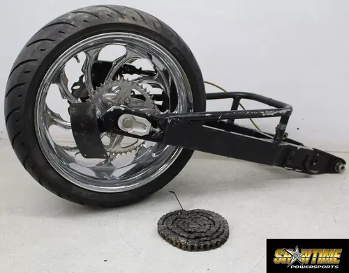 04-06 YAMAHA YZF R1 MCINTOSH REAR WHEEL FRONT HUB FAT TIRE EXTENDED SWING ARM