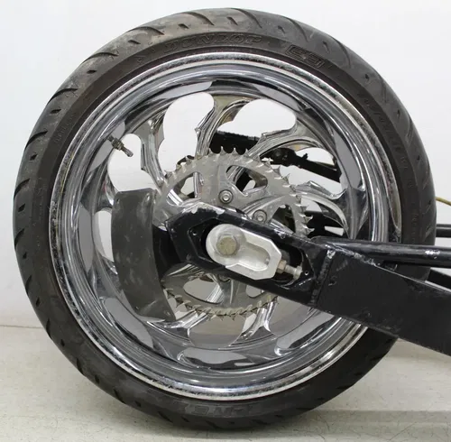 04-06 YAMAHA YZF R1 MCINTOSH REAR WHEEL FRONT HUB FAT TIRE EXTENDED SWING ARM