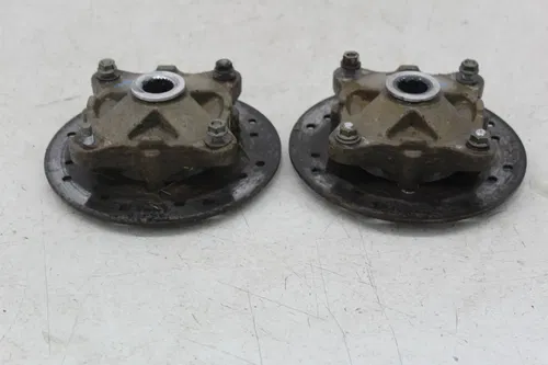 05 POLARIS RANGER 500 6X6 REAR BACK WHEEL LEFT RIGHT HUB HUBS ROTORS ROTOR PAIR