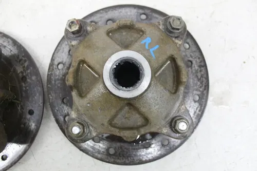 05 POLARIS RANGER 500 6X6 REAR BACK WHEEL LEFT RIGHT HUB HUBS ROTORS ROTOR PAIR