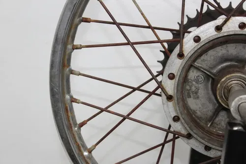 74-77 SUZUKI TC185 REAR BACK WHEEL RIM SLIGHT WOBBLE