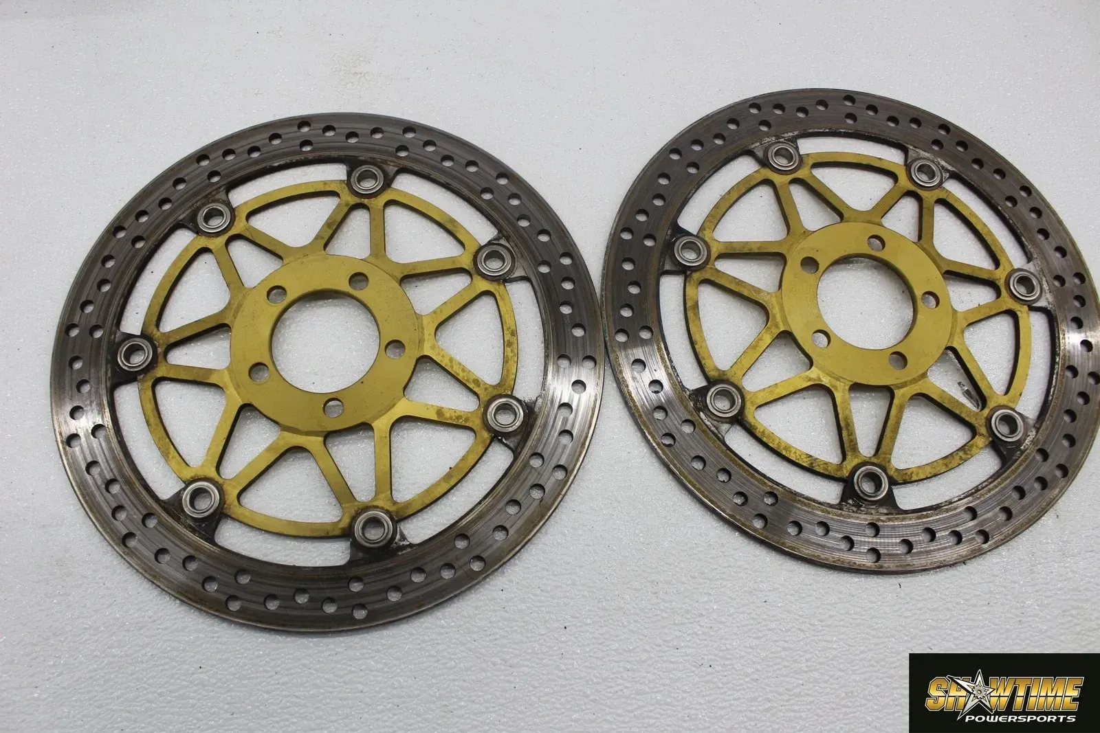 02-03 KAWASAKI NINJA ZX9R FRONT LEFT RIGHT BRAKE ROTORS DISCS