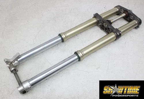 17 YAMAHA YZ125 FRONT END FORKS TRIPLE TREE CLAMP FORK TUBES (NICE)