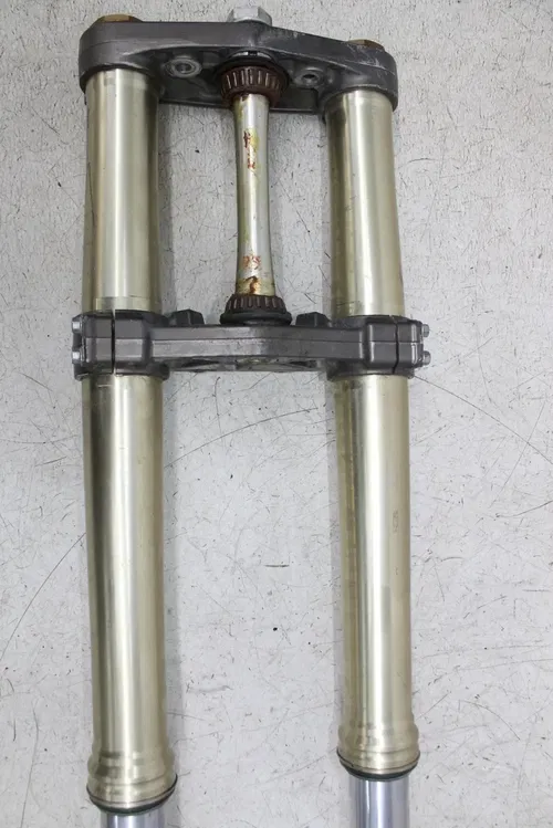 17 YAMAHA YZ125 FRONT END FORKS TRIPLE TREE CLAMP FORK TUBES (NICE)