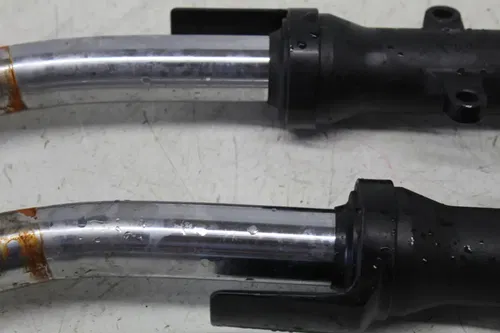 08-12 KAWASAKI NINJA EX250R FRONT FORKS SHOCK SUSPENSION PAIR FORK TUBES BENT