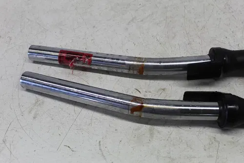 08-12 KAWASAKI NINJA EX250R FRONT FORKS SHOCK SUSPENSION PAIR FORK TUBES BENT