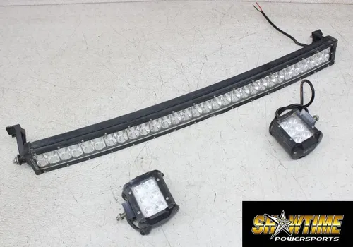 14-16 POLARIS RZR XP 1000 FRONT HEAD LIGHT BAR LAMP PODS SET