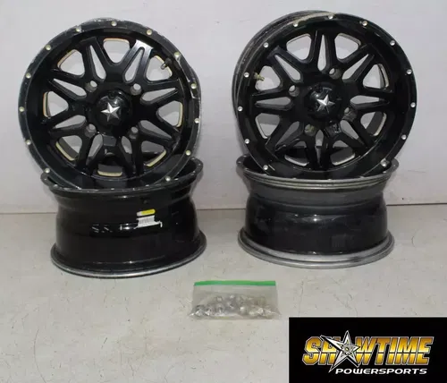 19 CAN-AM RENEGADE 1000R MSA FRONT REAR BACK WHEEL RIMS SET (SEE DESCP)