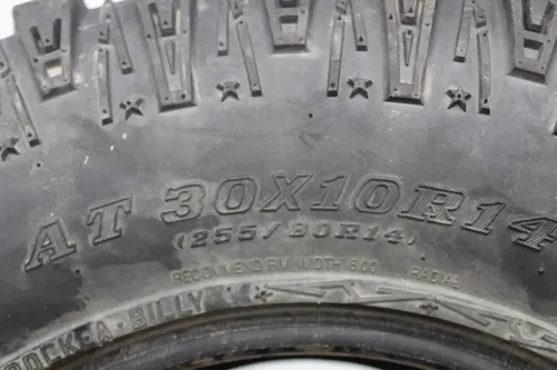 SEDONA ROCK A BILLY 30X10 R14 255/80 FRONT REAR BACK TIRE SET (TREAD:16/32NDS)