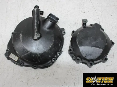 06-07 KAWASAKI NINJA ZX10R CLUTCH STATOR SIDE ENGINE MOTOR COVER COVERS PAIR