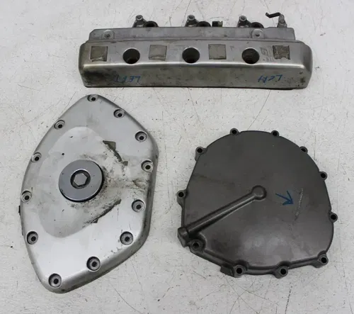 05 HONDA GOLDWING 1800 GL1800 CLUTCH & TRANSMISSION SIDE ENGINE MOTOR COVER PAIR